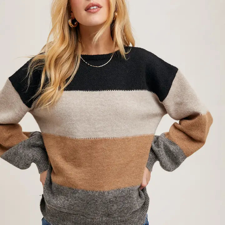 Block Pullover Sweater