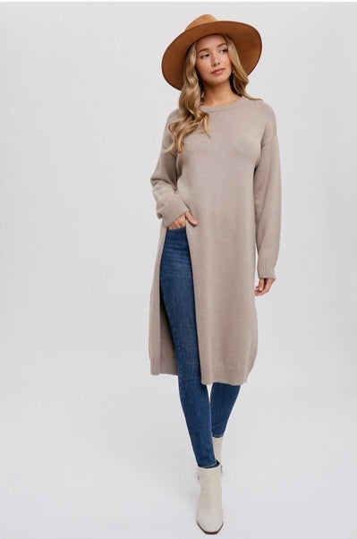 Split Pullover Sweater