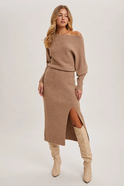 Sweater Dress w/Slit